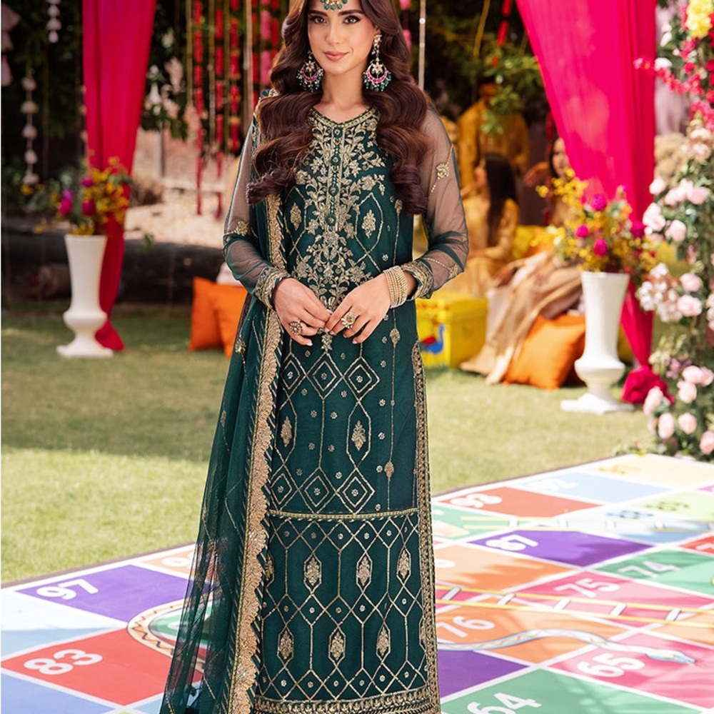 Elegant Green Long Sleeve Dress